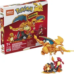 Mega Construx : Coffret Construction Pokémon Évolution Salamèche - MegaConstrux