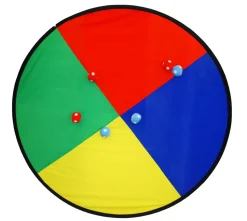 Mega disque de tire Ø 150 cm avec 6 balles adhésives - Eduplay