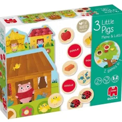 Memo et loto les 3 petits cochons - Goula