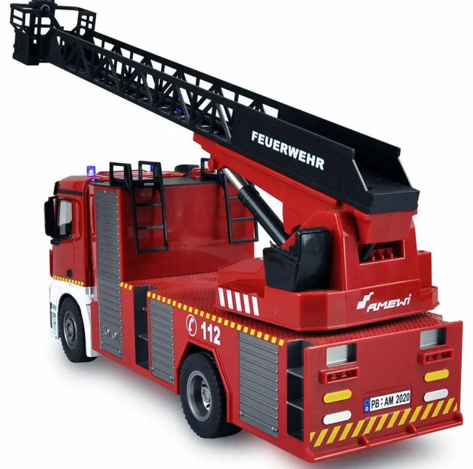 MERCEDES-BENZ AROCS FIRE TRUCK AERIAL LADDER 1/18 RTR - Amewi