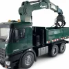 Mercedes-Benz Arocs Licence Camion grue avec benne RTR 1:14 vert - Amewi