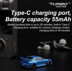 Micro Drift Bleu 1/76 Turbo Racing - Turbo Racing