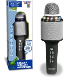 Micro karaoké avec connexion sans fil, effets lumineux et cable USB C - Bontempi