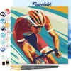 Mini peinture au numéro : Affiche sportive Cyclisme - toile tendue sur chassis - Figured'Art