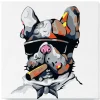 Mini peinture au numéro : Chien au Cigare - toile tendue sur chassis - Figured'Art