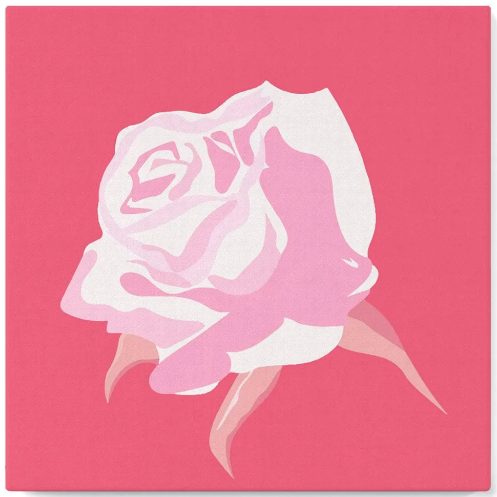 Mini peinture au numéro : Corolle de Rose - toile tendue sur chassis - Figured'Art