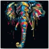 Mini peinture au numéro : Elephant - toile tendue sur chassis - Figured'Art