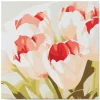 Mini peinture au numéro : Eclosion de Tulipes - toile tendue sur chassis - Figured'Art