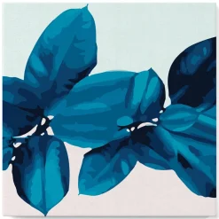 Mini peinture au numéro : Feuillage - toile tendue sur chassis - Figured'Art