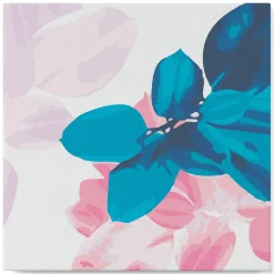 Mini peinture au numéro : Feuillage 2 - toile tendue sur chassis - Figured'Art