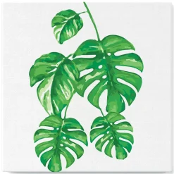Mini peinture au numéro : Feuilles - toile tendue sur chassis - Figured'Art