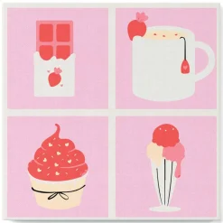 Mini peinture au numéro : Gourmandises - toile tendue sur chassis - Figured'Art