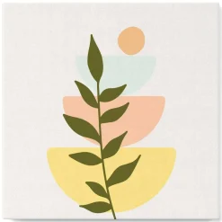 Mini peinture au numéro : Plante 2 - toile tendue sur chassis - Figured'Art