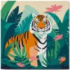 Mini peinture au numéro : Tigre du Bengale Tropical - toile tendue sur chassis - Figured'Art
