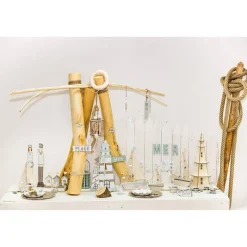 Mini-bouée tissu déco à suspendre ivoire 5,5cm - RueDeLaFete