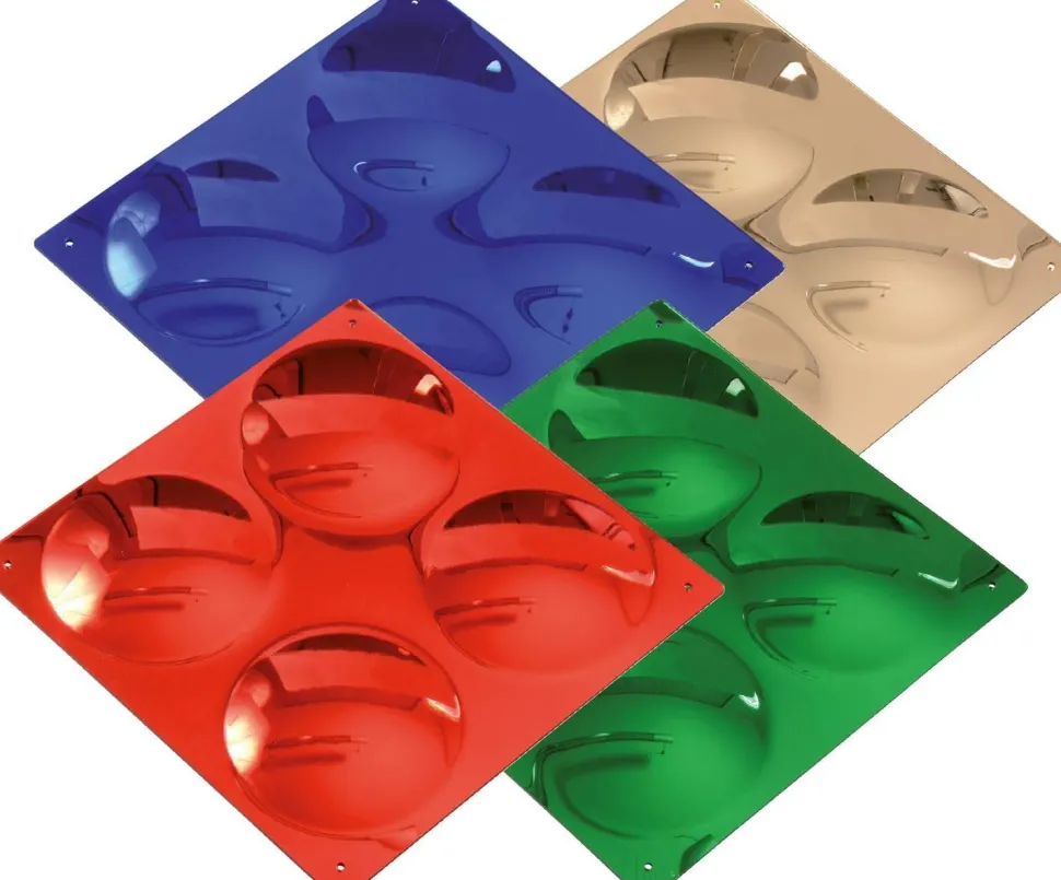 Miroirs colorés bombés 33x33 cm Set de 4 pièces - Eduplay