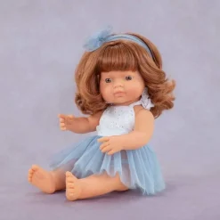 ML Poupées: POUPÉE FILLE EUROPÉENNE CHEVEUX ROUX HABILLÉES 38 cm - Miniland