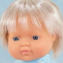 ML Poupées: POUPÉE GARCON EUROPEEN CHEVEUX BLONDS HABILLÉES 38 cm - Miniland