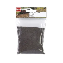 Modélisme : Matériel de flocage : Gravier brun foncé - Busch