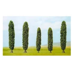 Modélisme : Végétation - Lot de 5 cyprès - Busch