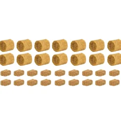 Modélisme HO : Accessoires de décor : 14 meules de foin rondes et 18 carrées - Faller