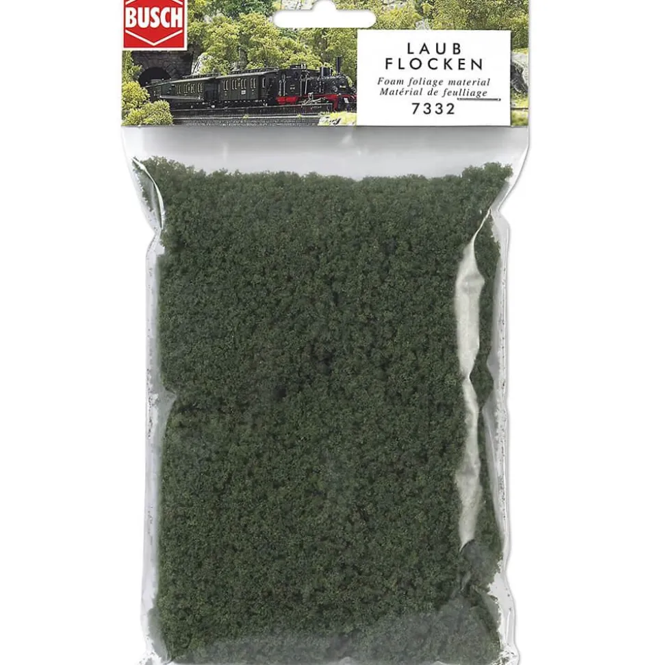 Modélisme HO : Accessoires de décor : Flocage feuillage vert moyen - Busch