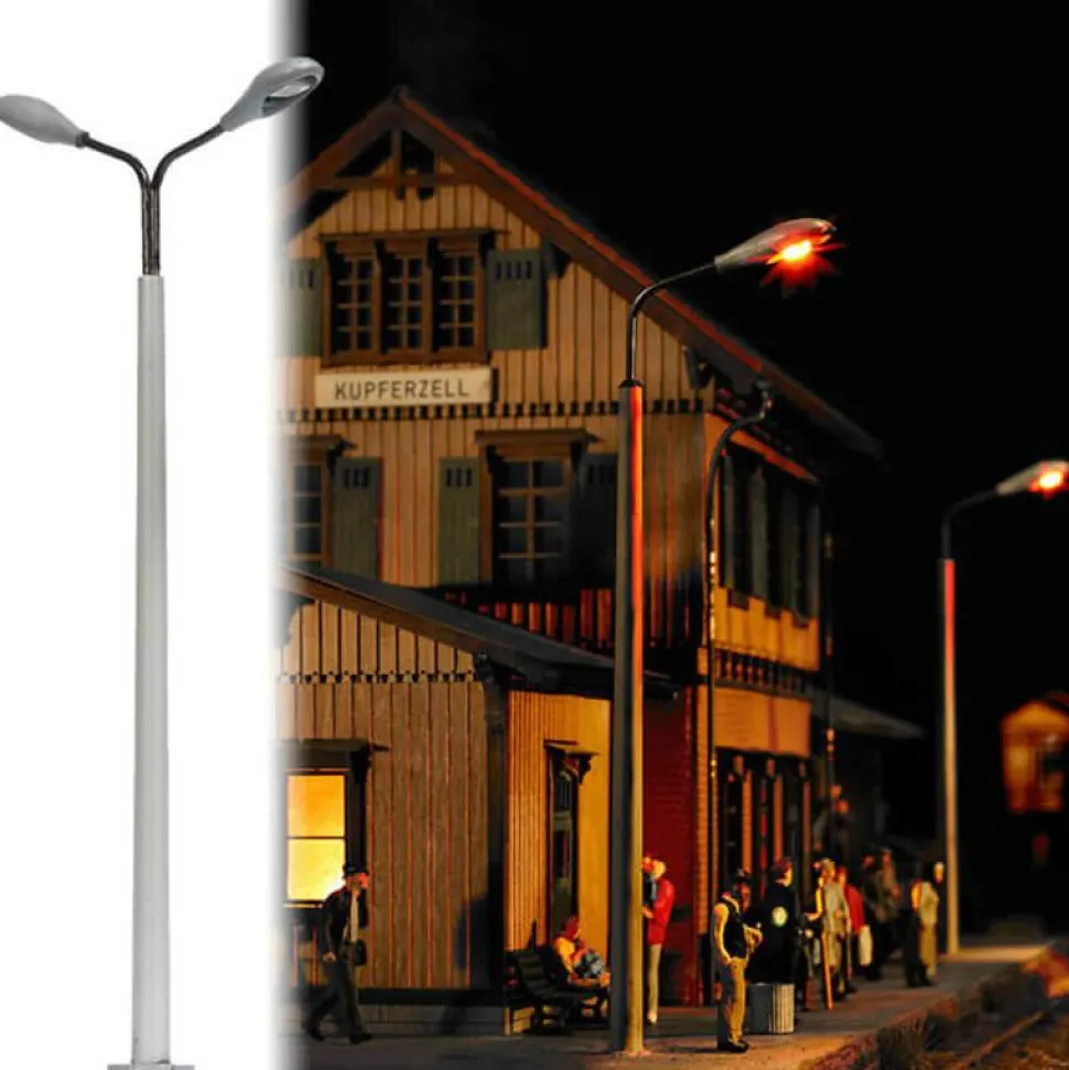 Modélisme HO : Accessoires de décor : Lampadaires - Busch