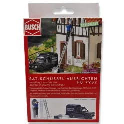 Modélisme HO : Action Set - Réglage d'antenne parabolique - Busch