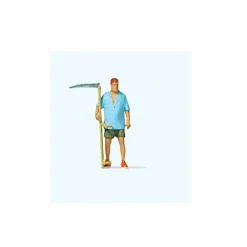 Modélisme HO : Figurine - Paysan avec faux - Preiser