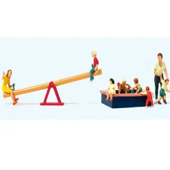 Modélisme HO : Figurines - Jeux d'enfants avec enfants - Preiser