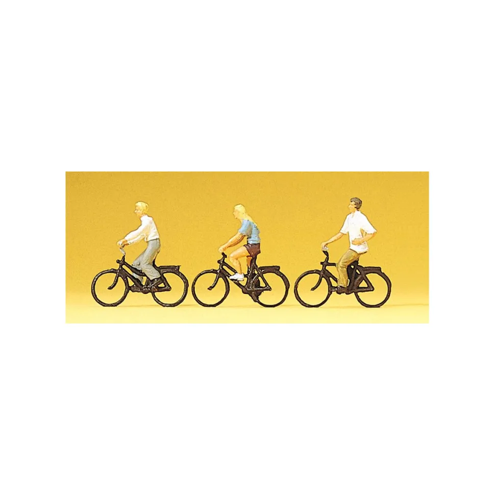 Modélisme HO : Figurines : Jeunes à vélo - Preiser