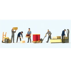 Modélisme HO : Figurines : Personnages à la gare de marchandises - Preiser