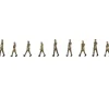 Modélisme HO : Figurines : Soldats marchant au pas - Faller