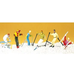 Modélisme HO : Figurines : Skieurs - Ski alpin - Preiser
