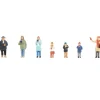 Modélisme HO : Figurines : Visiteurs du marché de Noël - Faller