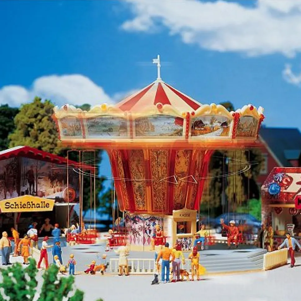 Modélisme HO : Fête foraine : Chaises volantes - Faller