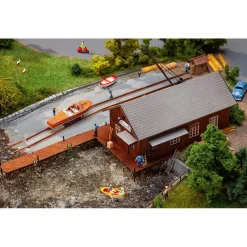 Modélisme HO : Hangar à bateaux - Faller