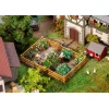 Modélisme HO : jardin d'agrément avec fleurs et buissons - Faller