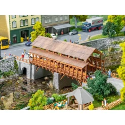 Modélisme HO : Pont ferroviaire en bois - Faller