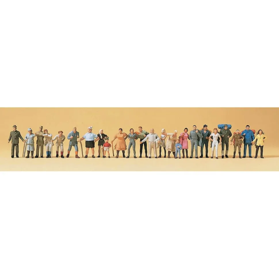 Modélisme HO Figurines : Promeneurs randonneurs - Preiser