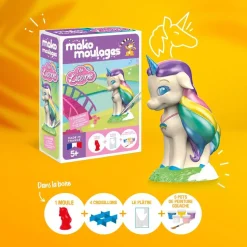 Moulage en plâtre : Ma licorne Arc-en-ciel - Mako Creations