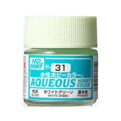 Mr Hobby -Gunze Aqueous Hobby Colors (10 ml) White Green - Mr Hobby - Gunze