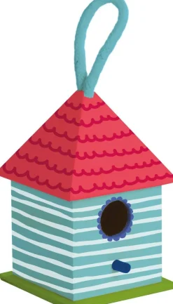 Nichoir en bois prêt à décorer, Dim. 7 x 7 x 11 cm - Eduplay