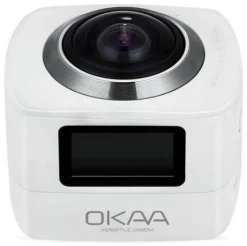 OKAA 360 Degree Panoramic Sports Action Camera WiFi 1440P 30FPS Blanche - BGD