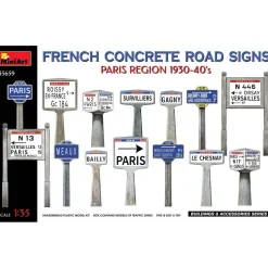 Panneaux routiers béton Paris 1930-40 – 1:35 - Mini Art