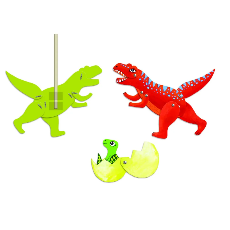 Pantins à colorier : Dinosaures - Djeco