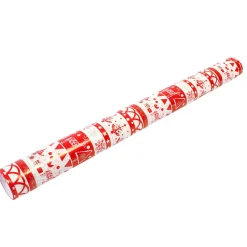 Papier cadeau largeur 50 cm : Rouge et blanc - Beaumont