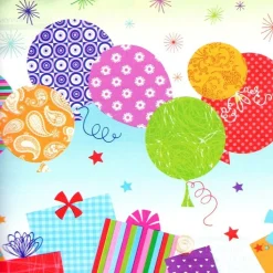 Papier cadeau largeur 50 cm : Ballons et paquets cadeaux - Beaumont
