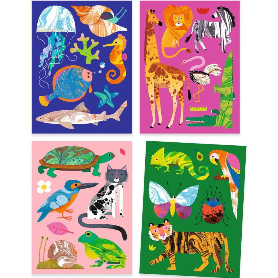 Papier marbré : Colorful - Djeco