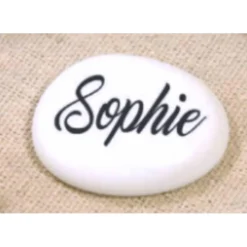 Paquet de 6 Galets marque-places, Blanc - RueDeLaFete